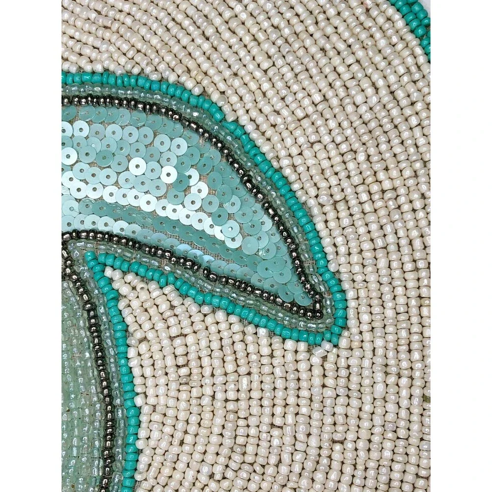 Sea Turtle Beaded Placemats Charger Set Of 4 Summer Beach House Nautical 14
